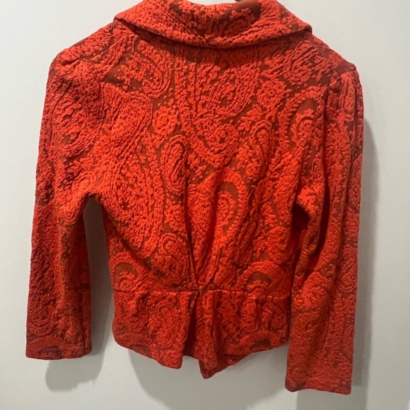Anthropologie Moth Orange Blazer/sweater - Picture 3 of 3
